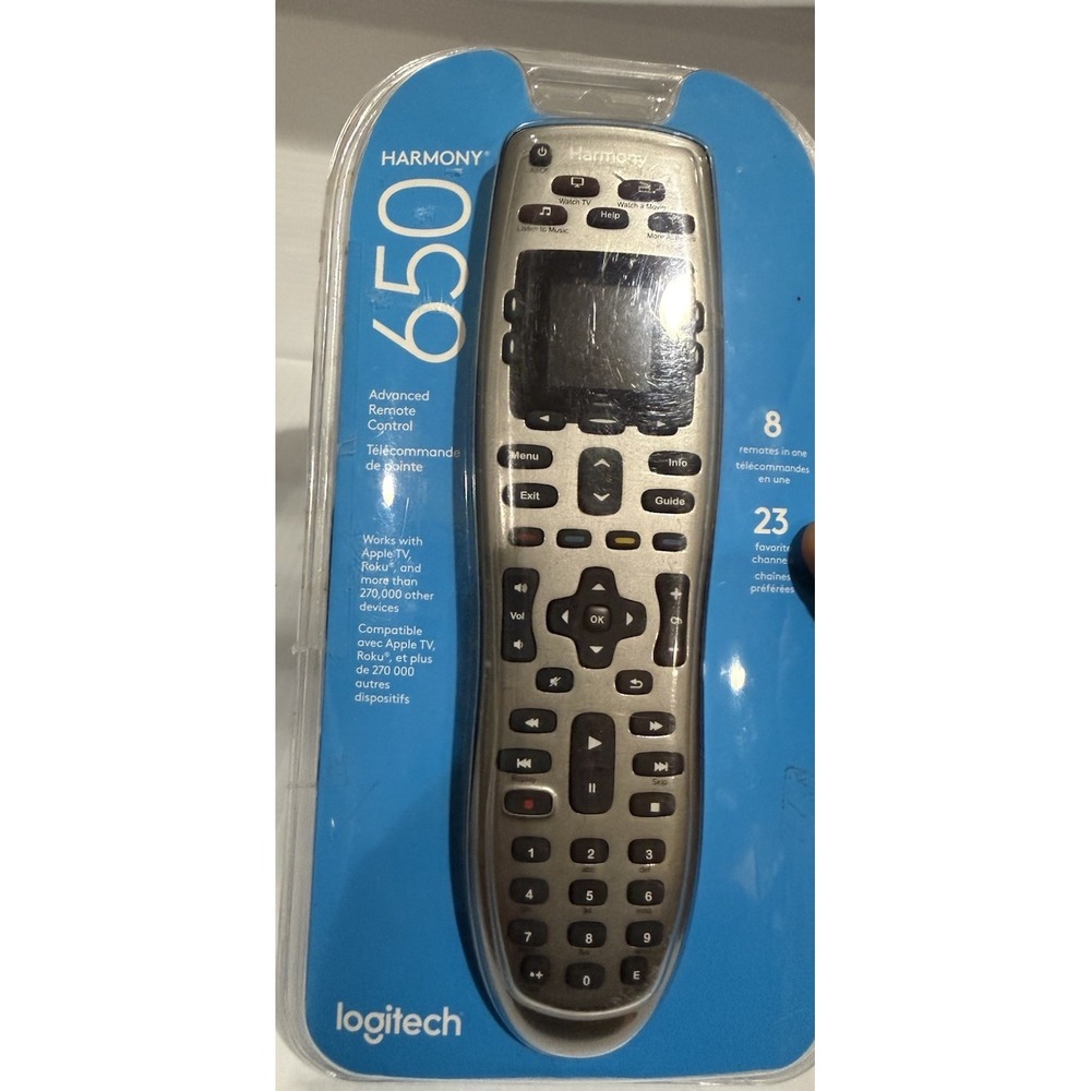 Logitech Harmony 650 Universal Remote Control Color Screen Silver NOB